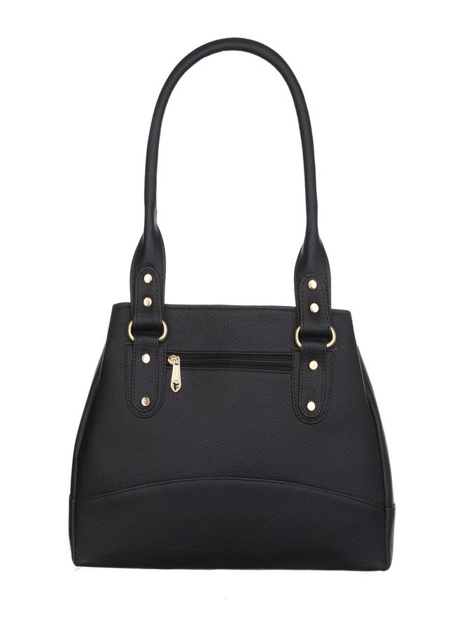 Fostelo Women's Catlin Luxe Satchel Tote Handbag for Women | Ladies Purse | Stylish Shoulder Bag | Gift For Women | Black - Image 4