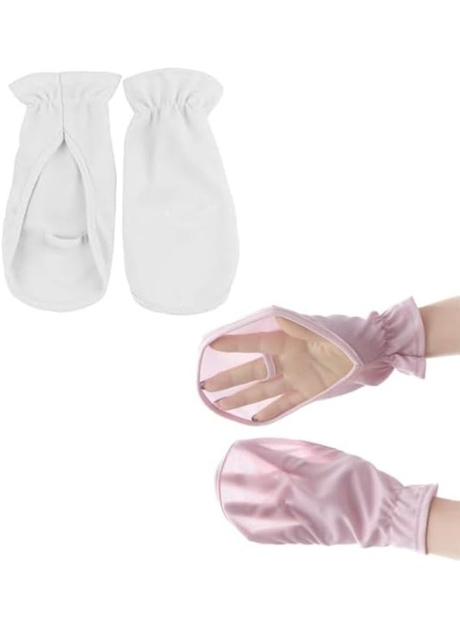 2 Pairs UV Protection Fingerless Sun Gloves, Elastic Ice Silk for Driving Cycling Running - Image 1