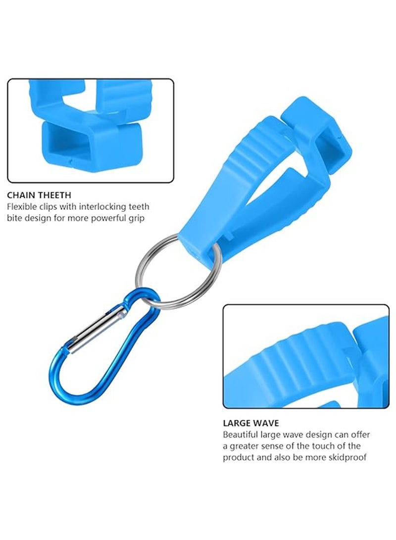 Generic 6 Pack Glove Clips for Work Glove Holders,Glove Belt Clip With Metal Carabiners,Easy to Wear Glove Clip, Tools, & Towel Holder, Ideal for Men Safety Construction Worker Guard Labor - Image 2