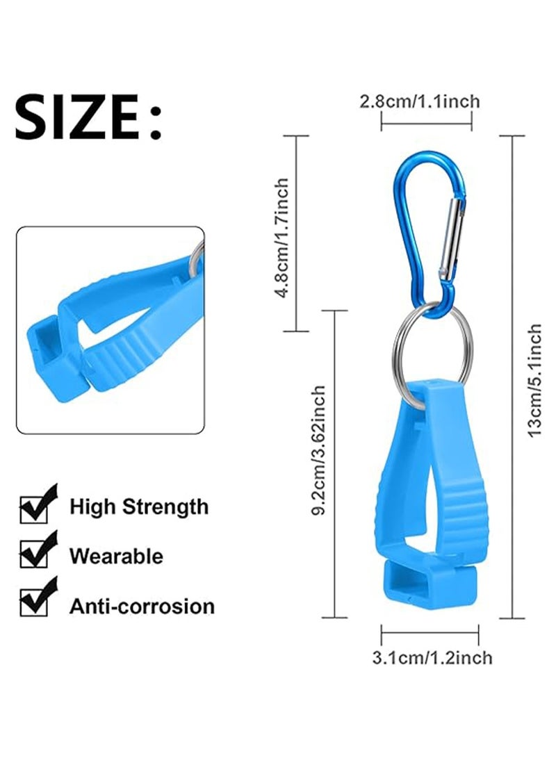 Generic 6 Pack Glove Clips for Work Glove Holders,Glove Belt Clip With Metal Carabiners,Easy to Wear Glove Clip, Tools, & Towel Holder, Ideal for Men Safety Construction Worker Guard Labor - Image 3