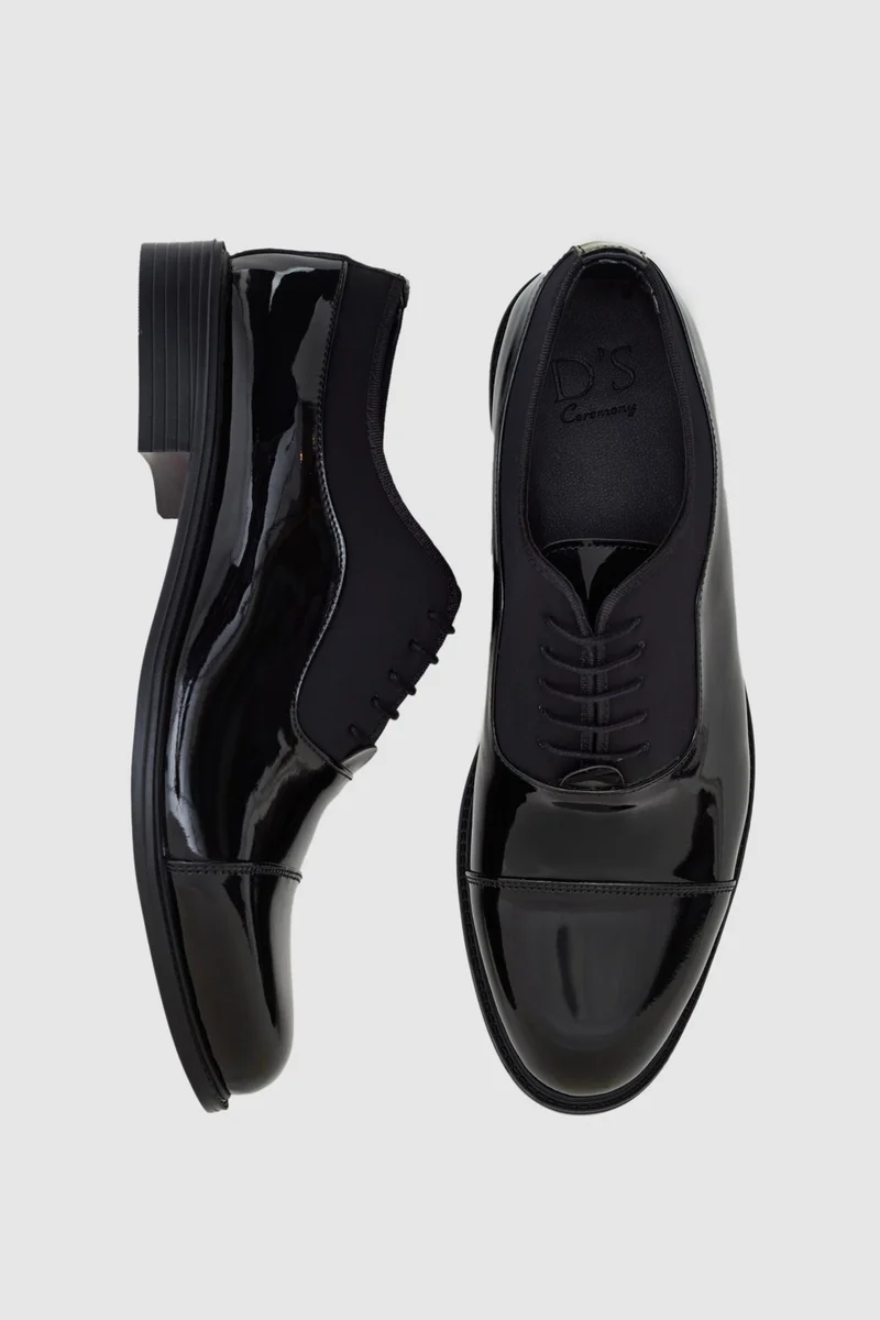 D'S DAMAT D'S Groom Black Classic Tuxedo Shoes