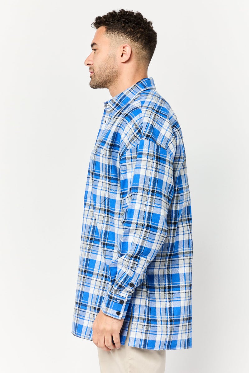 Selected Homme Men Oversize Fit Checkered Long Sleeves Casual Shirt, Multicolor - Image 2