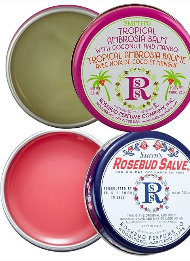 Rosebud Salve Two Pack: Rosebud Salve and Tropical Ambrosia Balm, 2 x 0.8 oz tins - pzsku/Z03610D243CD2EE893F05Z/45/_/1681624472/ad339b03-f087-4266-a0d7-1e73672cecc2