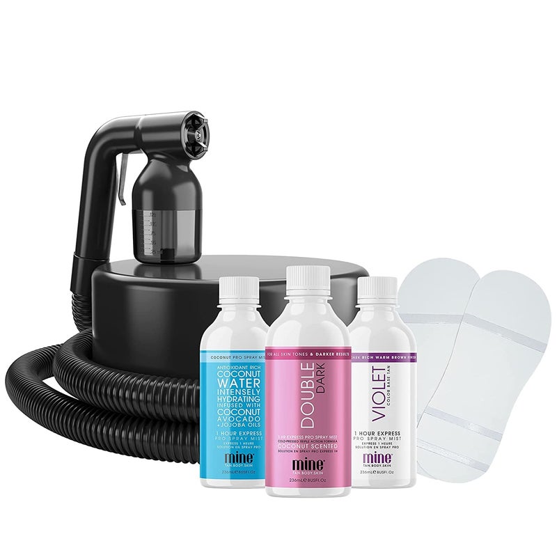 MINETAN BODY.SKIN MineTan Elite Esthetician Professional Spray Tan Kit - Ultra Fine Tanning Pro Mist with Lightweight Equipment, Ideal for both Salons and Mobile Tanners, Airbrush Skin Finish