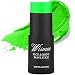 Wismee Green Eye Black Footabll UV Neon Green Face Paint Stick NonToxic Oil Based Face Makeup Body Paint Stick High Pigmented Body Paint Makeup Caryons for Halloween Special Effect Sfx Makeup - Image 2