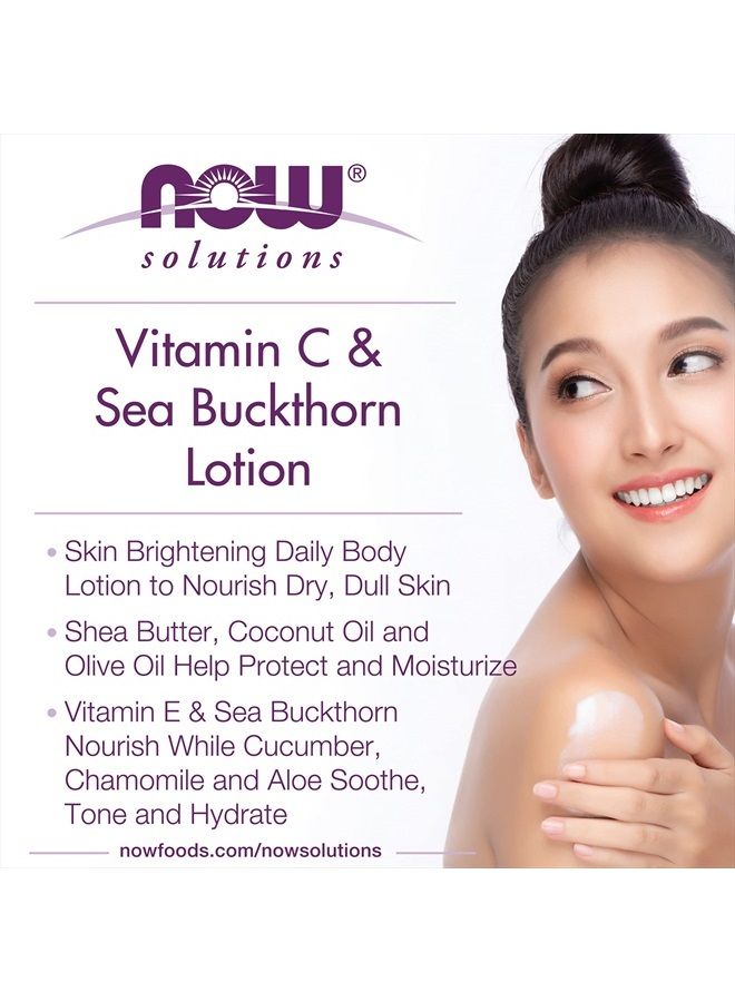 now Solutions, Vitamin C and Sea Buckthorn Lotion, Hydrates, Repairs and Nourishes Dry Dull Skin, 8-Ounce - Image 3