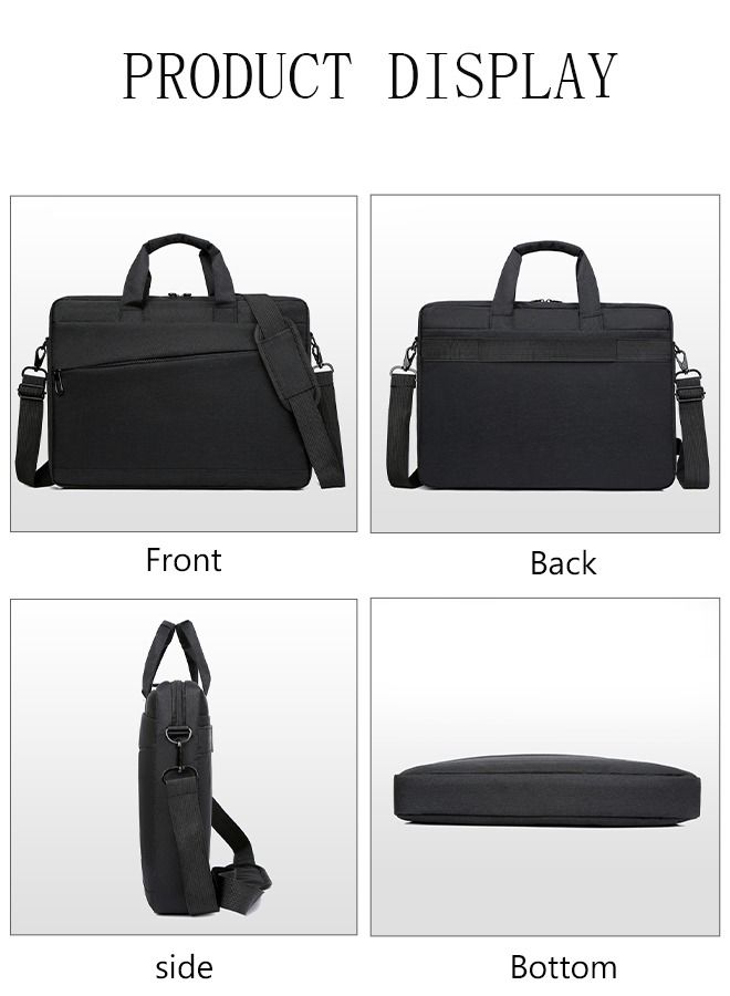 DUNISO 15.6 Inch Laptop Bag Lightweight Multi-functional Computer Bag Travel Business Briefcase Water Resistance Shoulder Messenger Bag for Men and Women Work Office School  - Image 2