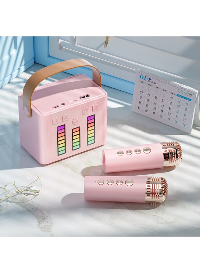 نيوترل مكبر صوت بلوتوث لاسلكي K30 مع مصباح أمامي ملون وميكروفون مزدوج للغناء، ميكروفون صوتي متعدد الاستخدامات محمول للاستخدام في الهواء الطلق - Image 1