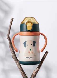 Babycare Babycare - Kids Vacuum Bottle, Thermos Flask, Bernese Dog Design, 240 ml, BPA-Free, Leak-Proof, Double-Walled Insulation, Non-Toxic, Easy Grip, Portable, Durable, Keeps Drinks Hot or Cold, Ideal for Toddlers  - Image 2