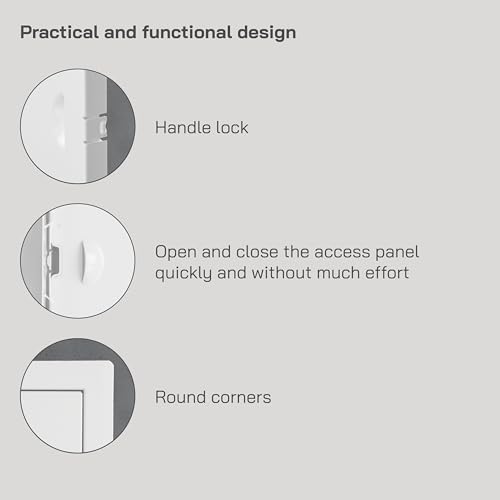 Vent Systems 6" x 8" Inch Metal Access Panel - Access Door for Inspection Plumbing and Electrical Utility Service - Drywall Wall and Ceiling Mount Wall Plate - Basement Crawl Space Door - Image 3