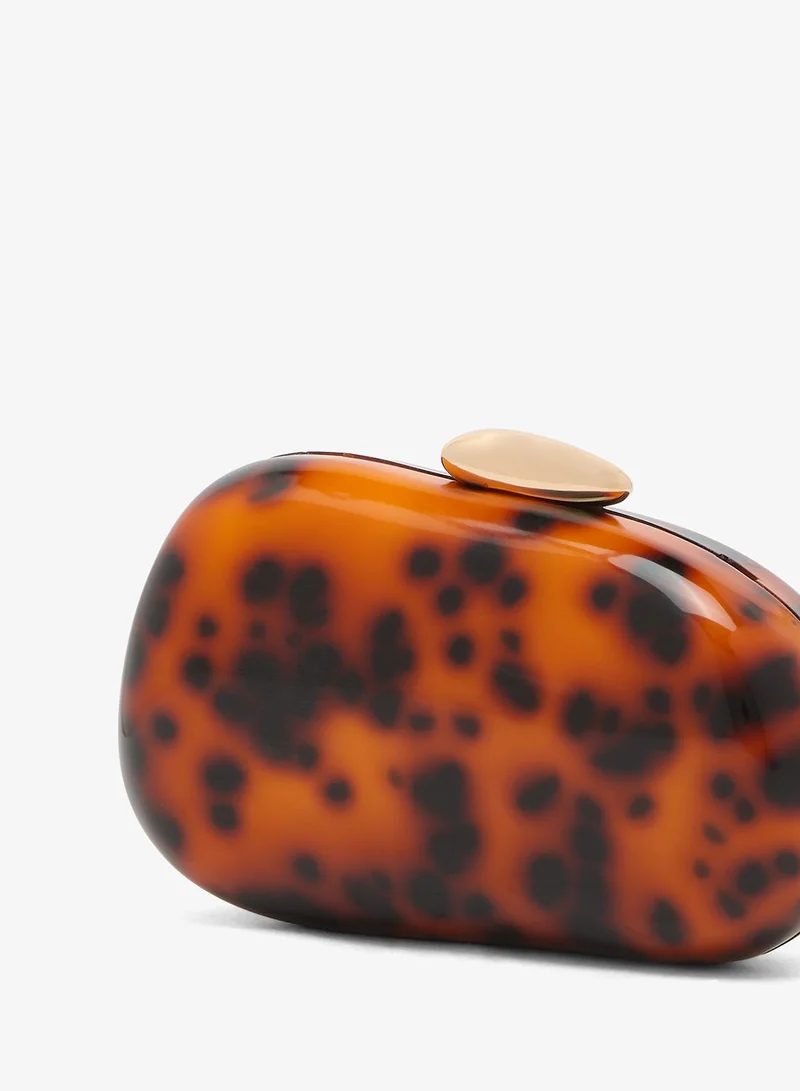 Glamorous  Tortoiseshell Effect Hard Shell Clutch Bag for Women | Best Price UAE