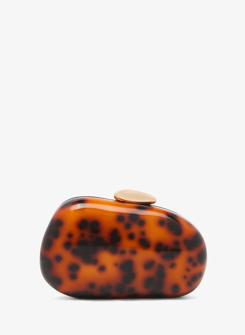 Glamorous  Tortoiseshell Effect Hard Shell Clutch Bag for Women | Best Price UAE