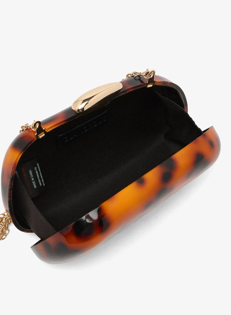Glamorous  Tortoiseshell Effect Hard Shell Clutch Bag for Women | Best Price UAE