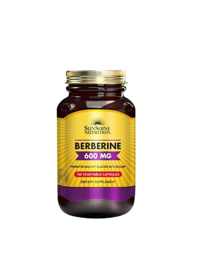 Sunshine nutrition berberine 600 mg 100 vegetable capsules