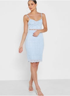 Anita's Strappy Lace Detail Top & Midi Skirt Set  - Image 1