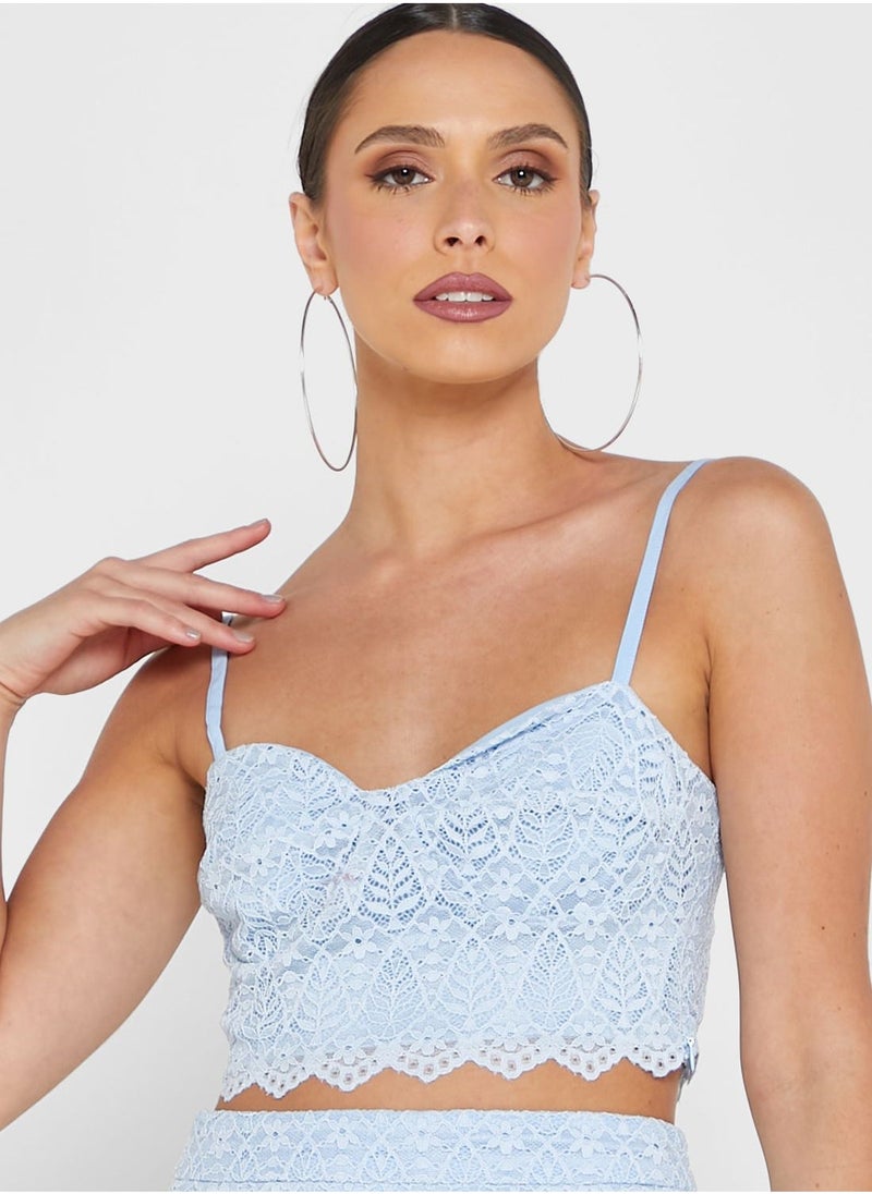Anita's Strappy Lace Detail Top & Skirt Set - Image 3
