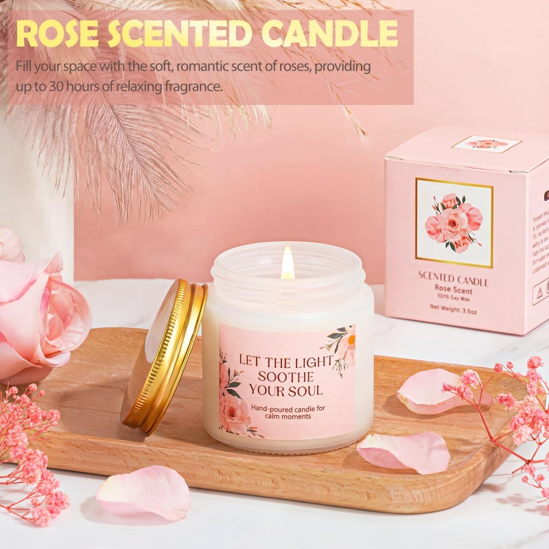 Suhctuptx Gifts for Women, 9pcs Happy Birthday Gifts for Women, Christmas Ideas Mothers Day Gift Baskets Unique Rose Self Care Set Valentines Day Gift for Her Mom Sister Wife Friend Friendship Teacher - Image 5