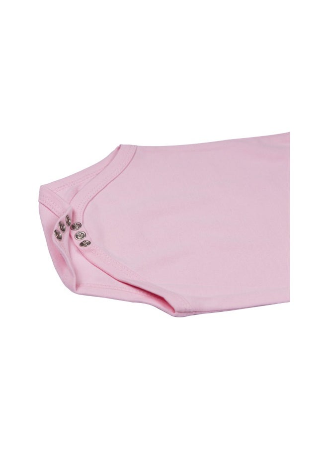 Babies Basic - 100% Super Combed Cotton, Sleeveless Romper/Bodysuit, For New Born To 24Months, Set Of 6 - Pink, Lemon, Cream - Image 1