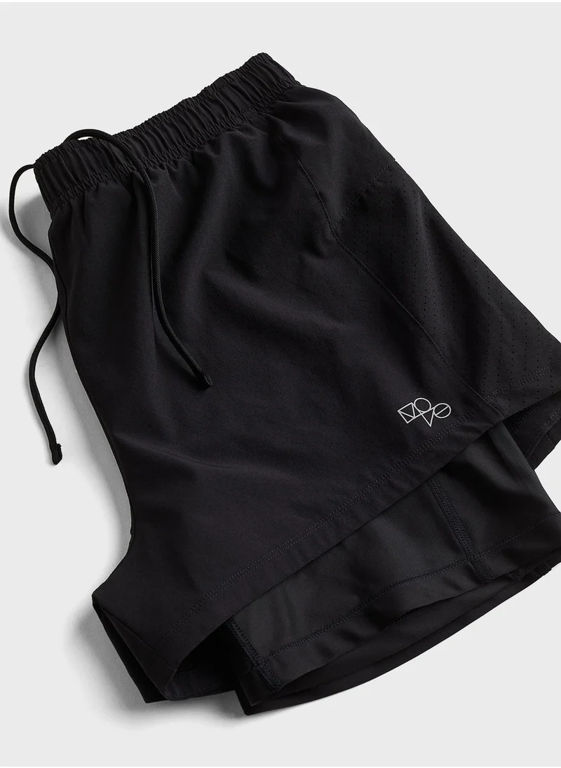 H&M Drymove™ Double Layerd Running Shorts