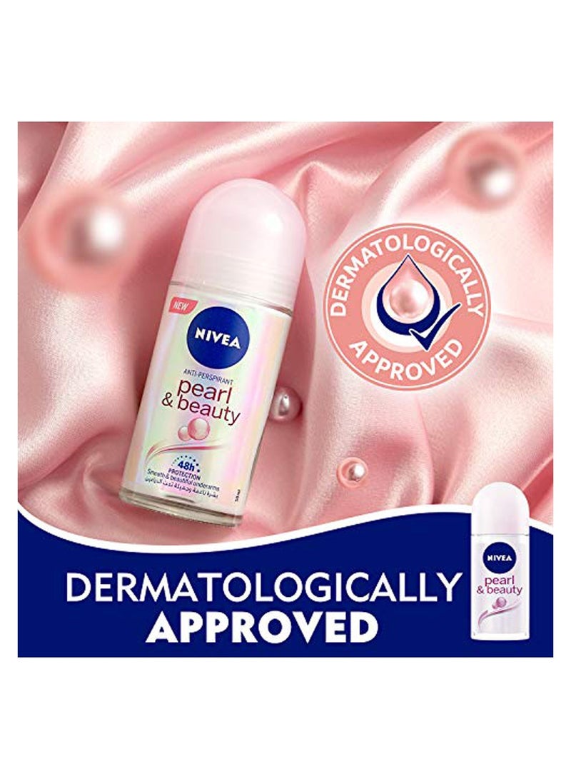Nivea Pearl And Beauty Roll-On Anti-Perspirant Deodorant 50ml - Image 1
