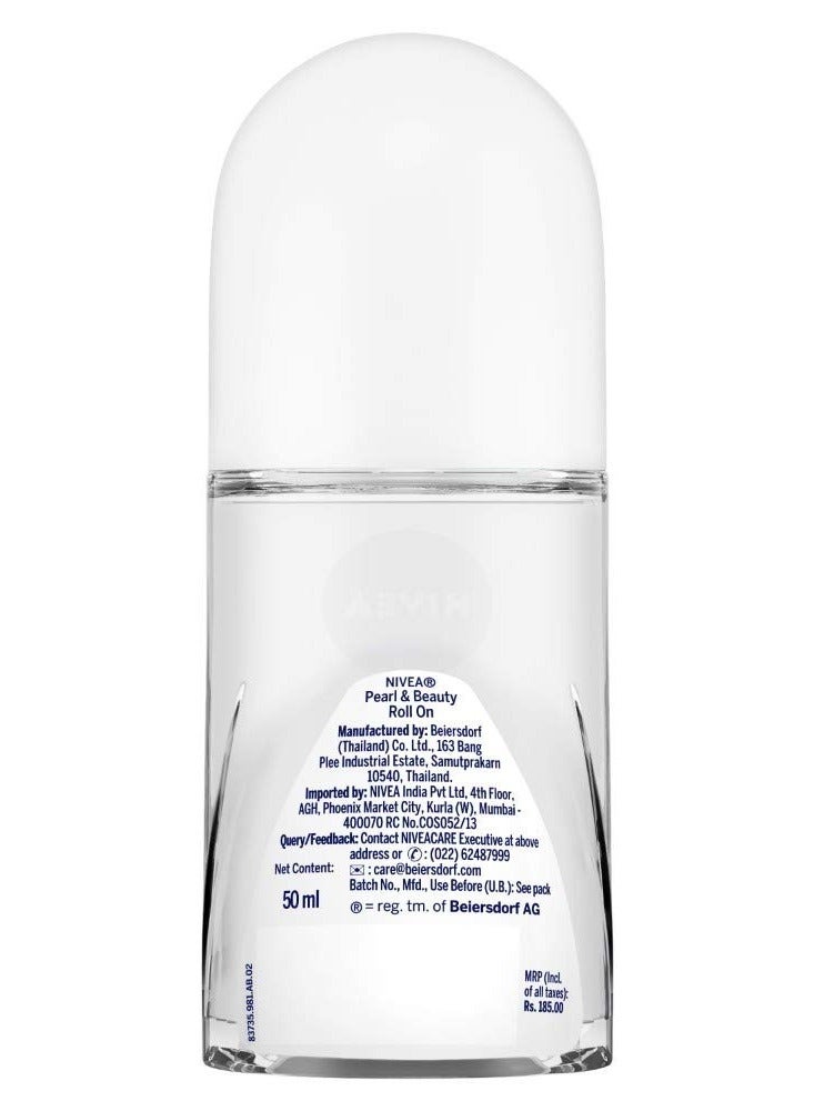 Nivea Pearl And Beauty Roll-On Anti-Perspirant Deodorant 50ml - Image 5