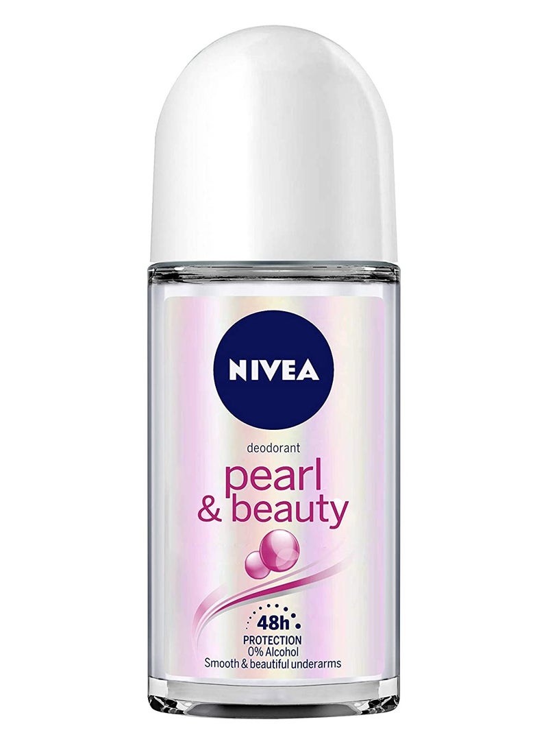 Nivea Pearl And Beauty Roll-On Anti-Perspirant Deodorant 50ml - Image 2