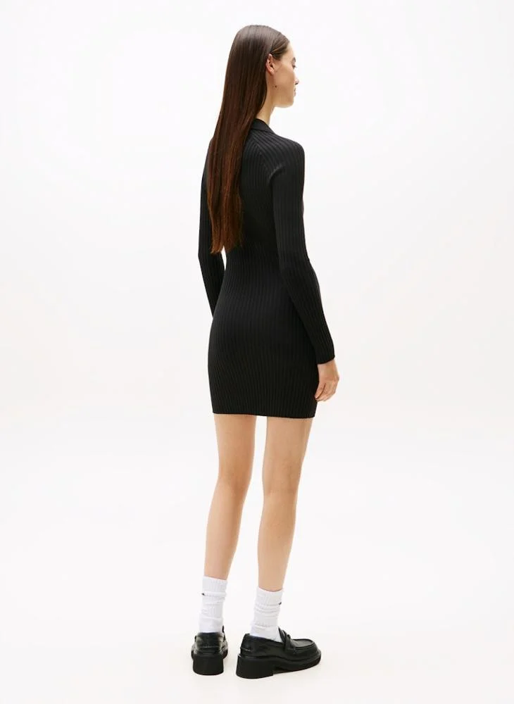 TOMMY JEANS Collar Badge Sweater Mini Dress