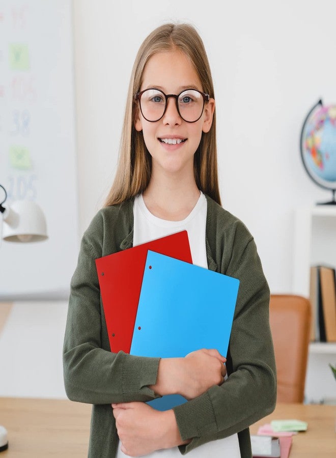 إي أو آوت مجلدات بلاستيكية من إي أو أوت، 24 قطعة مع جيوب، مثقوبة بثلاثة ثقوب لتناسب المجلدات ذات الثلاث حلقات، مجلدات بجيوب بلاستيكية مع جيبين، 8 ألوان متنوعة، مجلدات ملفات متينة للمدرسة والمكتب، مقاس الرسائل - Image 5