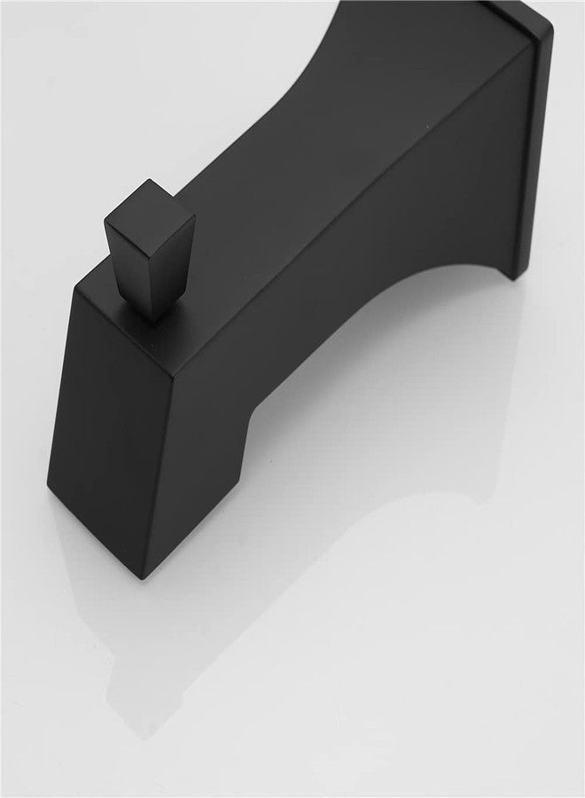 Weirun Bathtub Faucet Tub Spout Shower System Faucet Set Replacement Part Bathroom Extra Long Bath Tub Water Outlet Spout Square Slip-On Diverter for 1/2 inch Copper Tube Matte Black - Image 3