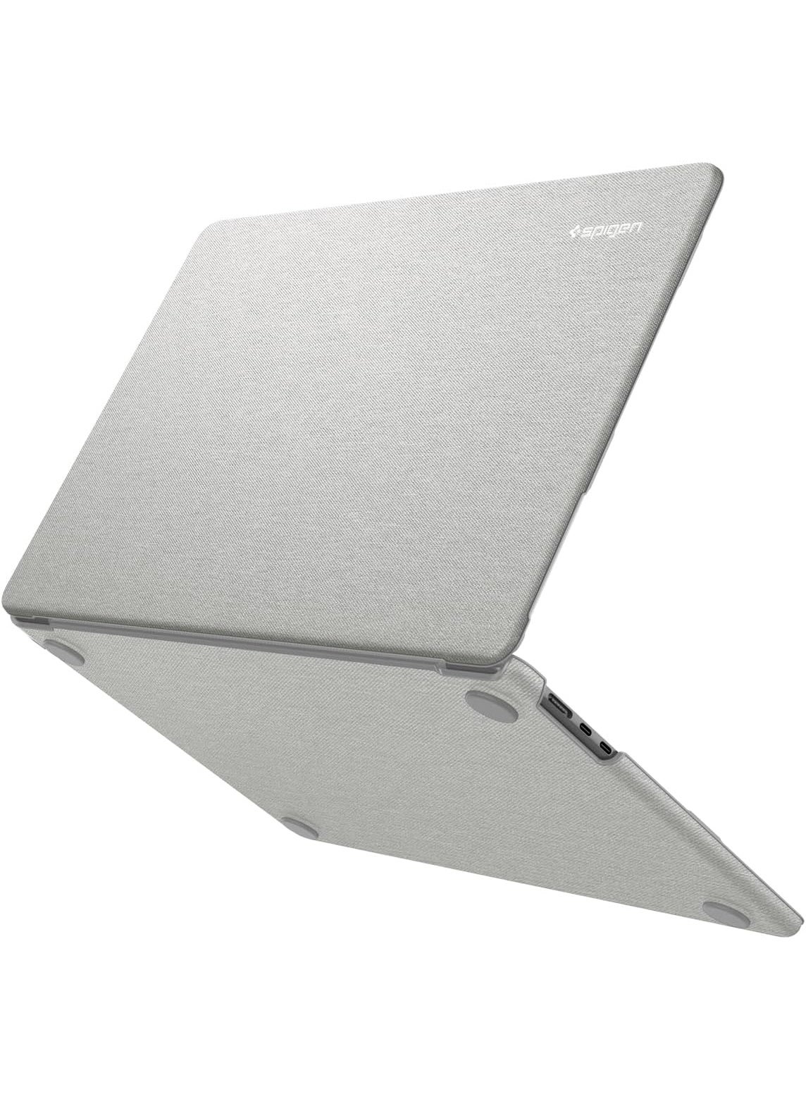 Spigen Urban Fit for MacBook Air 15 inch Case M5/M4/M3/M2 2026-2023 Scratch Resistant Premium Knit Fabric Hard Shell Cover A3448 A3241 A3114 A2941 - Heather Gray