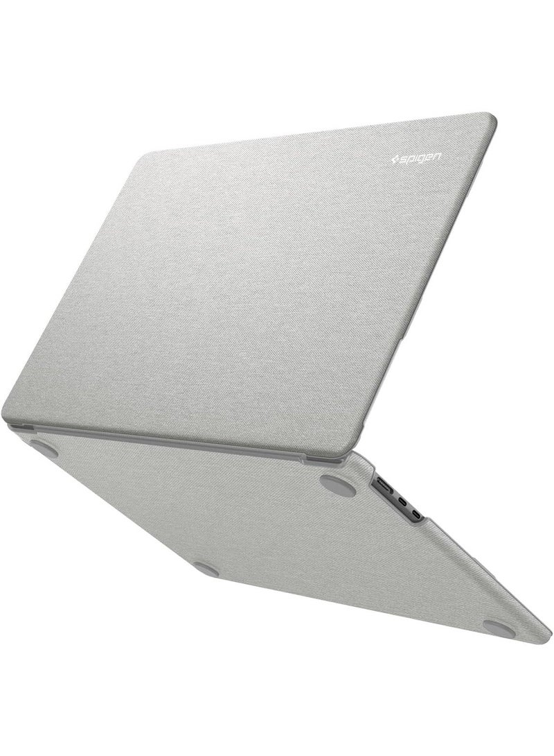 Spigen Urban Fit for MacBook Air 15 inch Case M5/M4/M3/M2 2026-2023 Scratch Resistant Premium Knit Fabric Hard Shell Cover A3448 A3241 A3114 A2941 - Heather Gray - Image 1