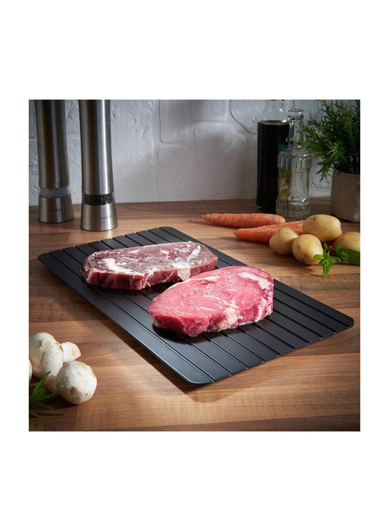 SOLARAE Defrosting Tray for Frozen Meat, Rapid Thawing Tray, Natural Thawing Without Microwave or Hot Water, Maintain Nutrients and Taste, Meat Defrosting Board Realizes Fast and Safe Thawing, 14" x 8" - Image 3