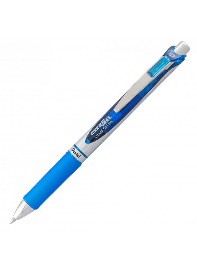 Pentel أقلام حبر جل بنتل إنرجل ديلوكس RTX، رأس معدني 0.7 ملليمتر، حبر أزرق، عبوة 3 قطع (BL77BP3C) - Image 2