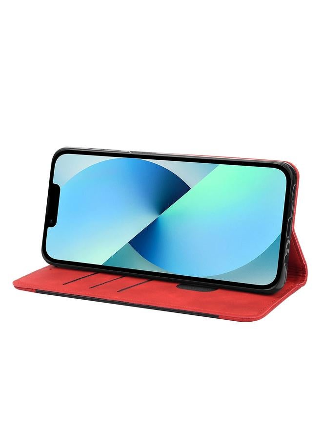 S-TOP Case For iPhone 14 Plus Skin Feel Splicing Leather Phone Case - Image 5