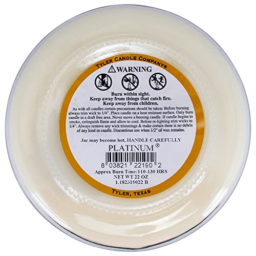 Tyler Candle Platinum Tyler 22 oz Large Scented Jar Candle,White - Image 4