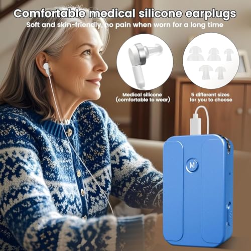 HP Sound Plus HP-F85 Rechargeable Pocket Hearing Aid For Severe & Profound Hearing Loss, Pocket Ear Machine In The Ear Wired Hearing Aid (For Single Ear) - Image 4