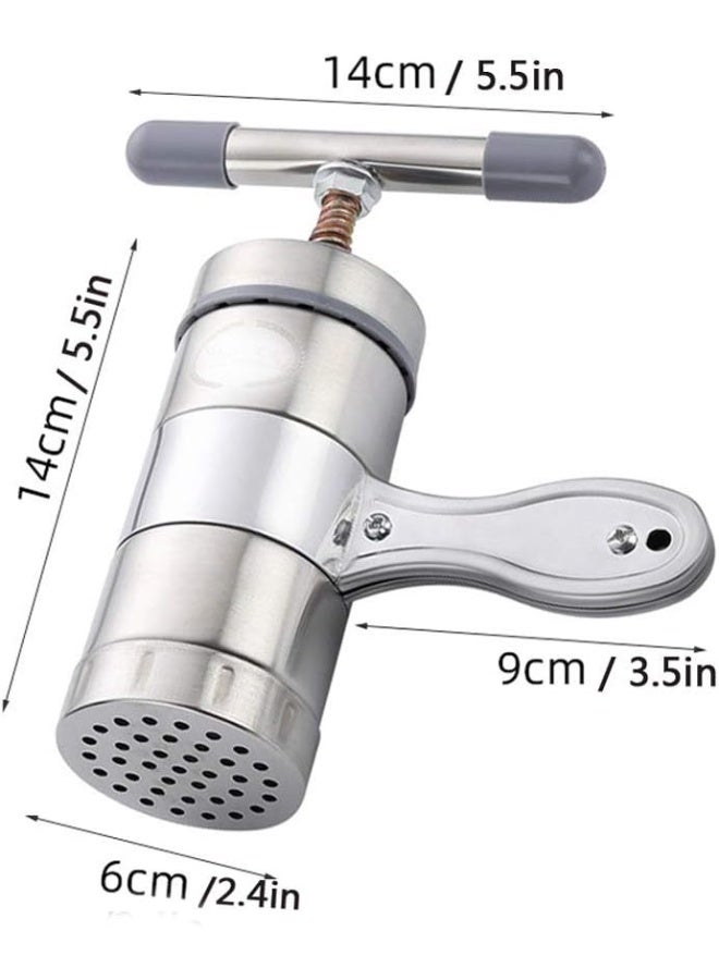 Xian Stainless Steel Manual Noodle Maker with 5 Molds for Making Noodles and Fettuccine in Various Shapes and Thicknesses - Image 4