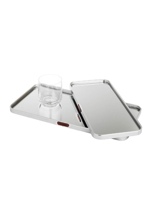 Host 2-piece rectangular steel serving tray set with mirror - Image 4