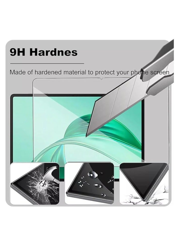 Muzz زجاج مقسى لواقي شاشة Honor Pad X8a [بدون فقاعات] [صلابة 9H] [مقاوم للخدش] فيلم واقي زجاج مقسى لHonor Pad X8a شفاف (1) - Image 3