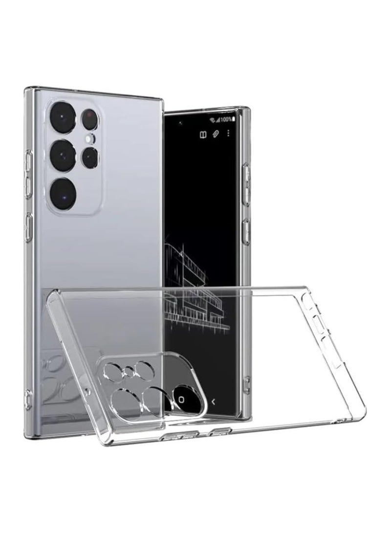 Silicon Case Compatible with Samsung Galaxy S24 Ultra 2024 Shock-Proof Soft Gel Rubber Cover Camera Protection Case for Samsung Galaxy S24 Ultra Clear - Image 1
