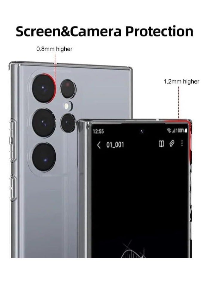 Silicon Case Compatible with Samsung Galaxy S24 Ultra 2024 Shock-Proof Soft Gel Rubber Cover Camera Protection Case for Samsung Galaxy S24 Ultra Clear - Image 3