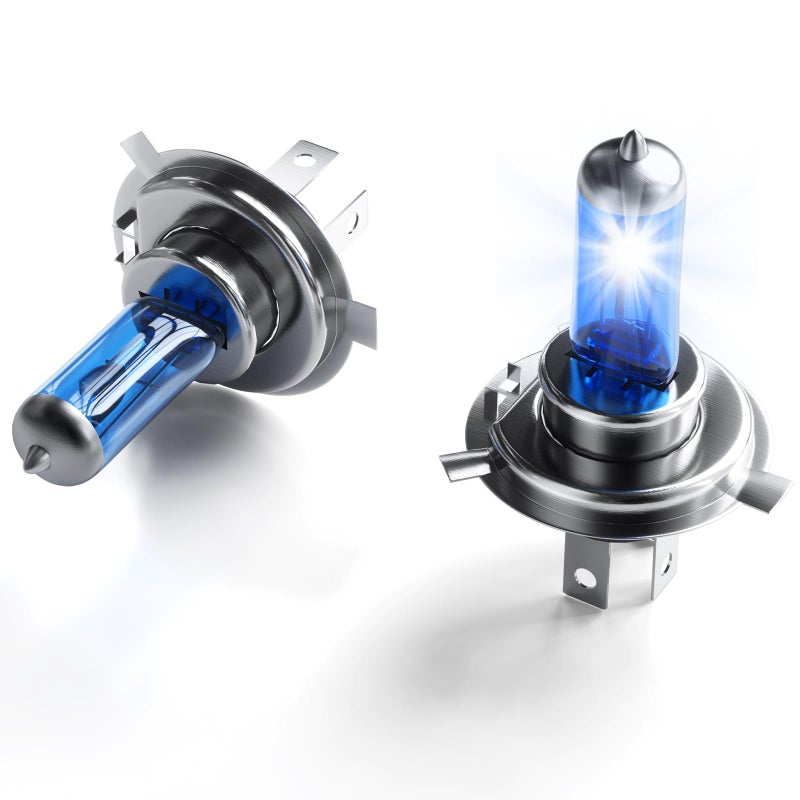 TURONEXIA 9003 H4 Headlight Bulbs Halogen Headlight Bulbs 12V 6055W 5000K Bright White Light Bulbs Low Beam and High Beam Car Headlights Automotive Headlight Bulbs for Cars Pack of 2 - Image 3