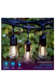 BLUE CORAL Solar String Lights, 10m, 15 LED Bulbs, Outdoor Waterproof, Retro Hanging, Fairy Garlands for Garden, Backyard, Home Party Decorative Lights, USB Charging, With Remote Control  - Image 2