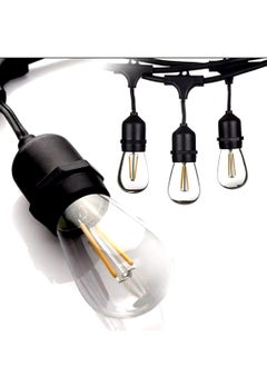 BLUE CORAL Solar String Lights, 10m, 15 LED Bulbs, Outdoor Waterproof, Retro Hanging, Fairy Garlands for Garden, Backyard, Home Party Decorative Lights, USB Charging, With Remote Control  - Image 4