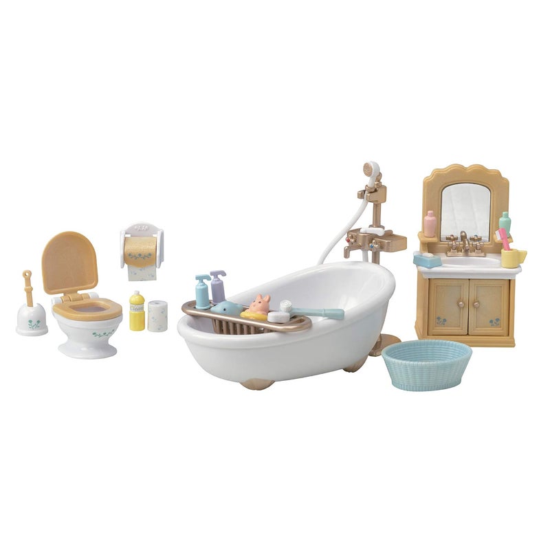 Calico Critters Country Bathroom Set - Toy Dollhouse Furniture and Accessories Set for Ages 3+ - Image 1