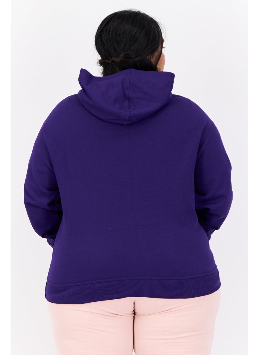 Champion - Women Plus Size Long Sleeves Outdoor Sweatshirt, Purple - Image 1