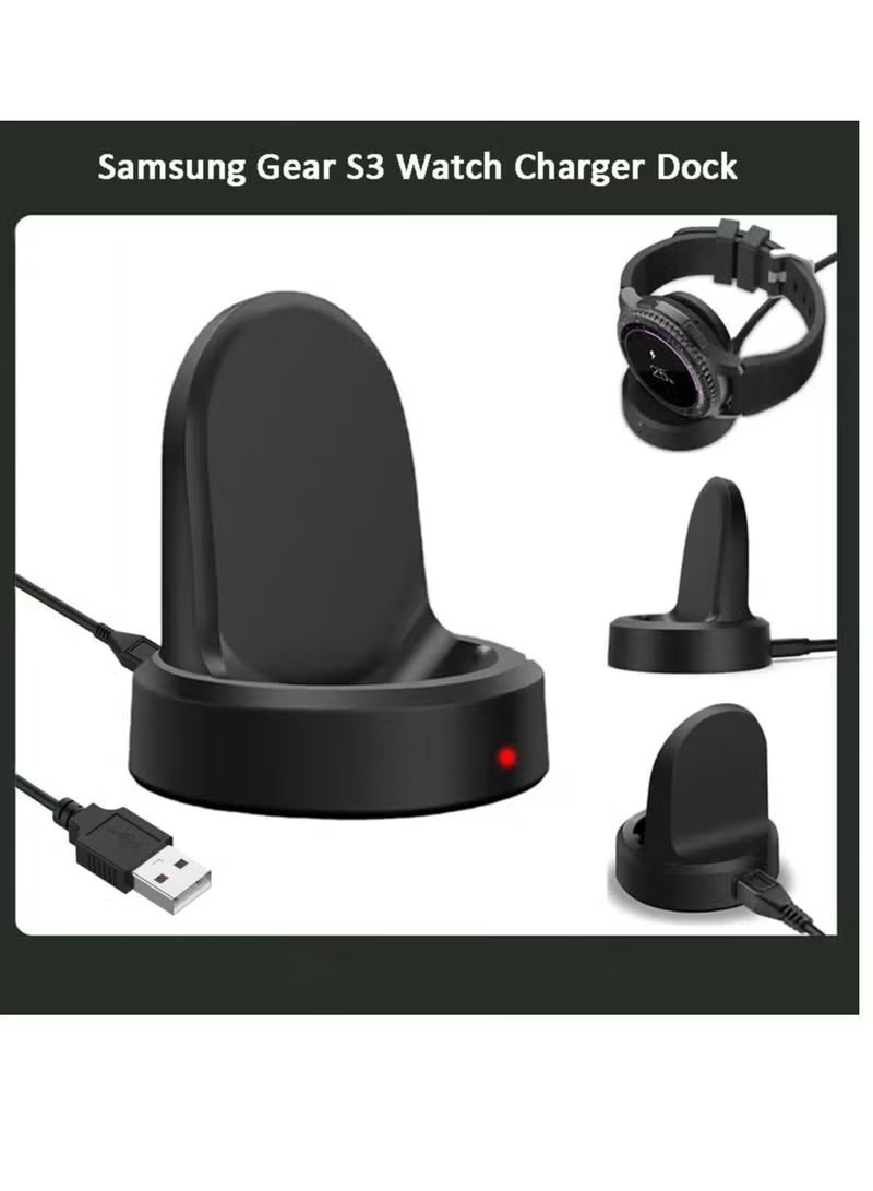 Wireless Charging Dock Cradle Smartwatch Charger For Samsung Gear S2 S3 S4 Black - Image 3