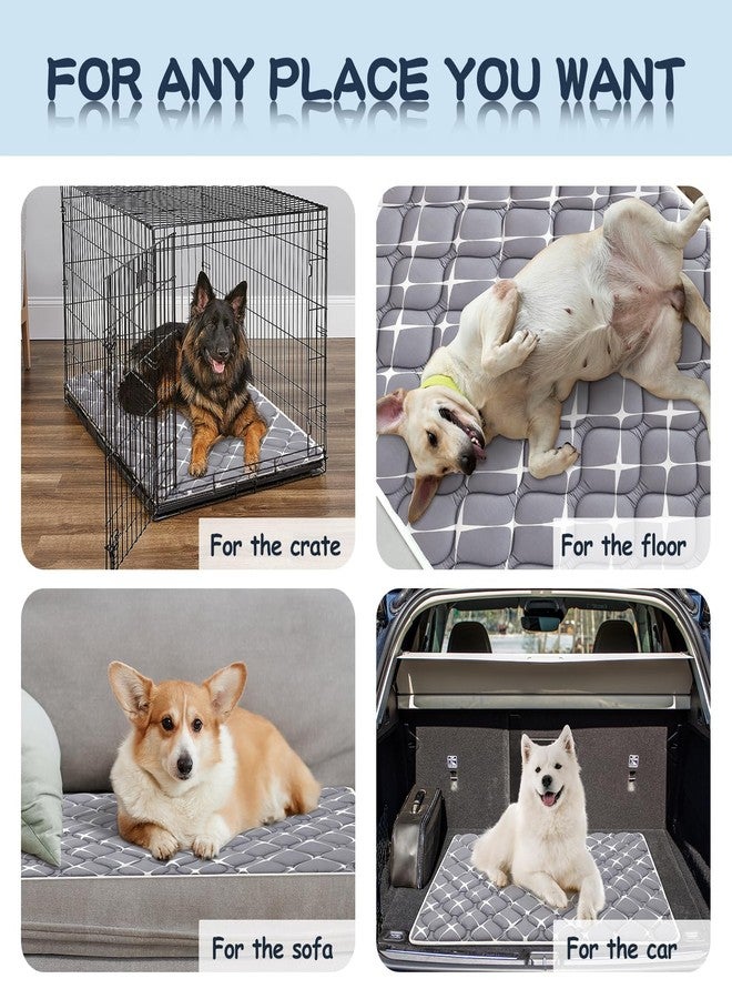 Bubble bear Dog Crate Mat - Ultra Soft, Washable & Anti-Slip Kennel Pad for Small/Medium/Large Dogs, Dark-Hued to Hide Stains (42"x28") - Image 3
