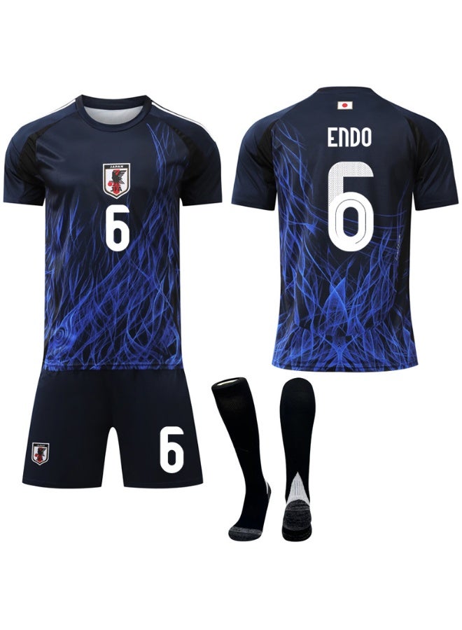 Japanese football jerseys and shorts sets, breathable and quick-drying sports uniforms, football team jerseys, men's and women's youth teams, multiple sizes and colors, for training, matches and street wear - Image 1