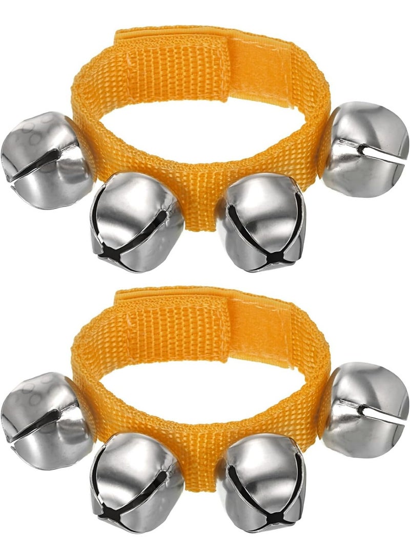 Mike Music Adjustable Yellow Nylon Wrist Bells for Kids Adults Event Birthday Party - Image 1